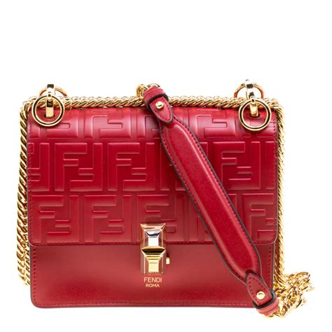 fendi womens shoulder bag kai i red|fendi bag.